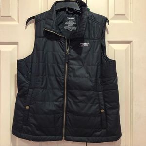 L.L. Bean Black Quilted Vest
